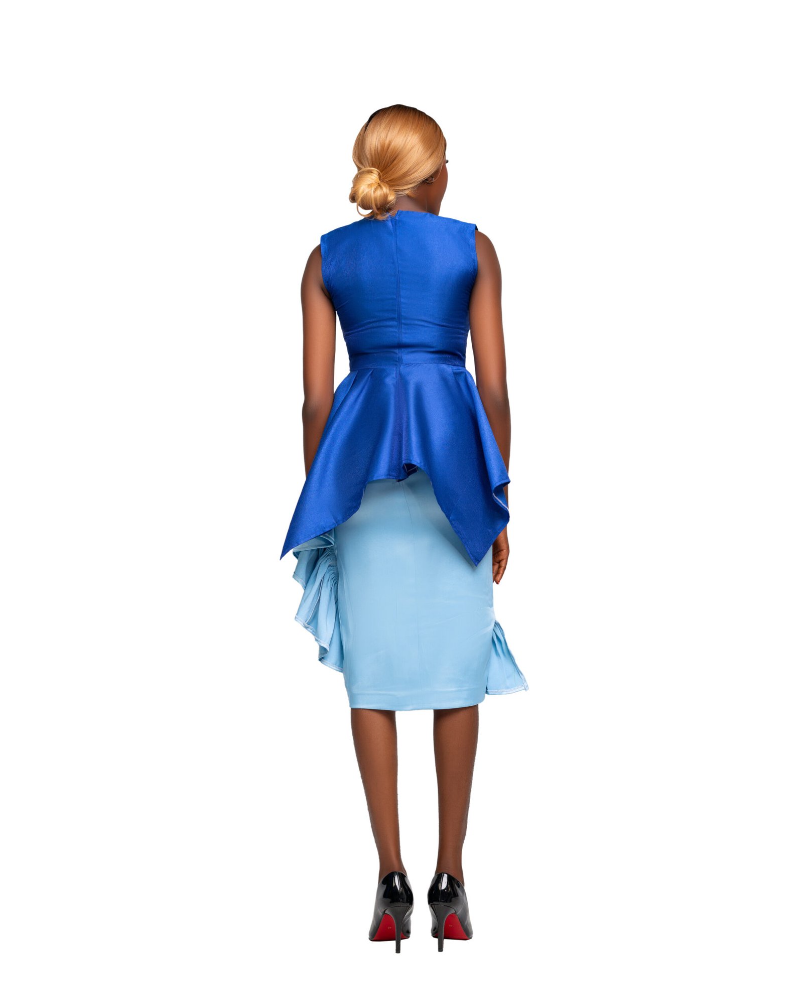 Peplum Top & Ruffle Skirt Set - Image 2