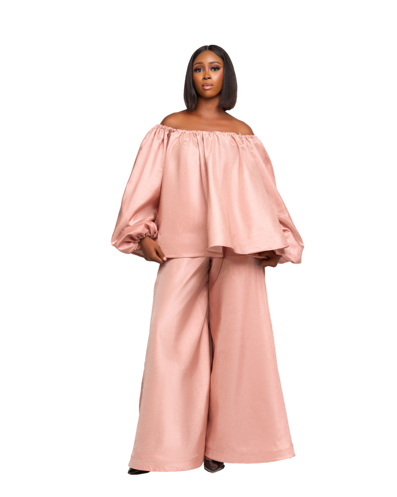 Blush Elegance Off-Shoulder Set - Image 3
