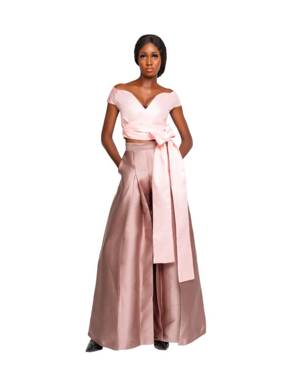 Wrap Top & Wide-Leg Trouser Set