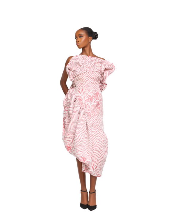 DSC02340-1 One-Shoulder Ruffle Dress