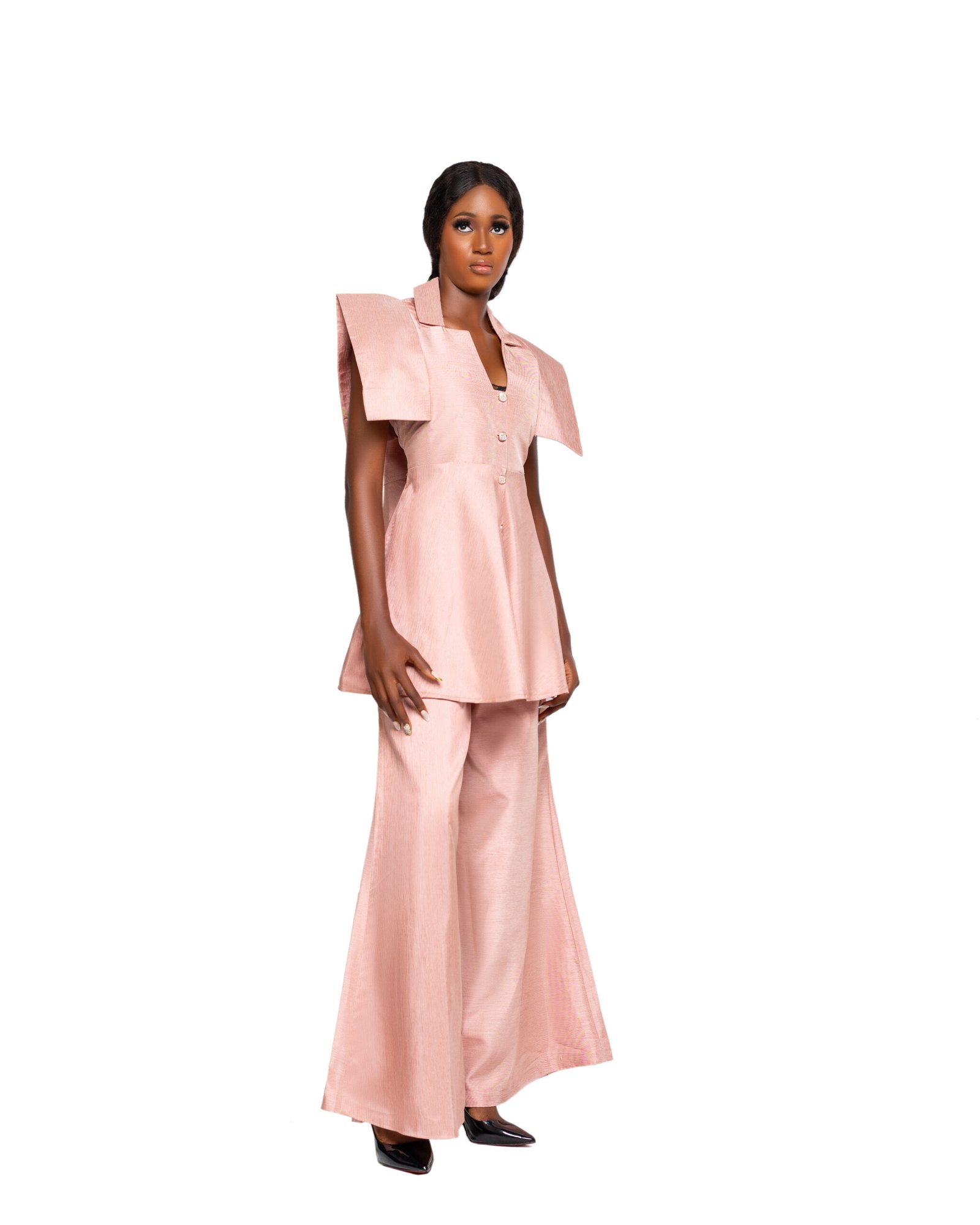 Structured Satin Power Suit - Image 3