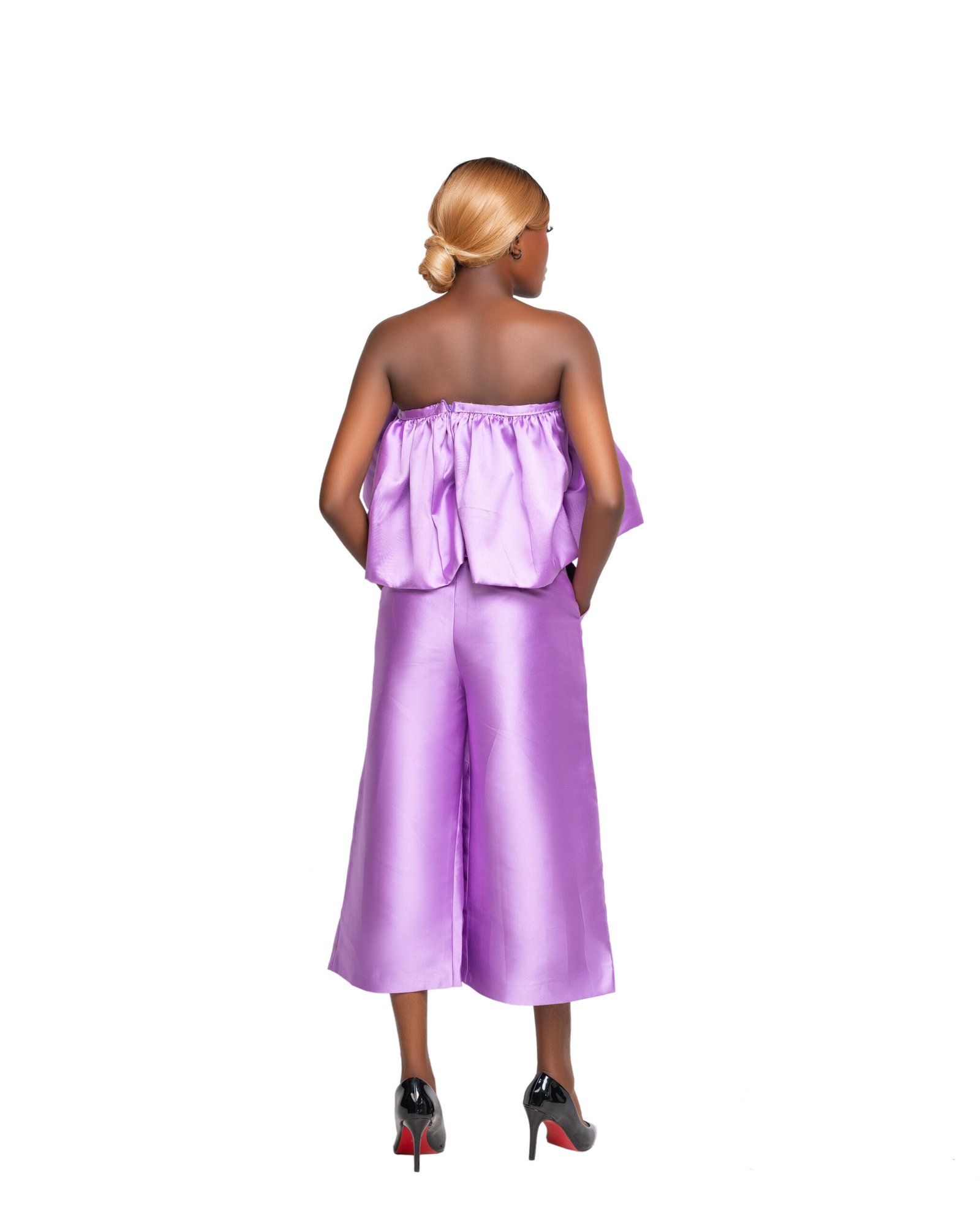 Off-Shoulder Crop Top & Culotte Set - Image 2