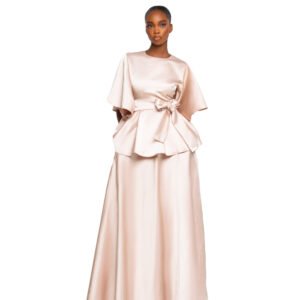 DSC02529-1 Peplum Top & Maxi Skirt Set