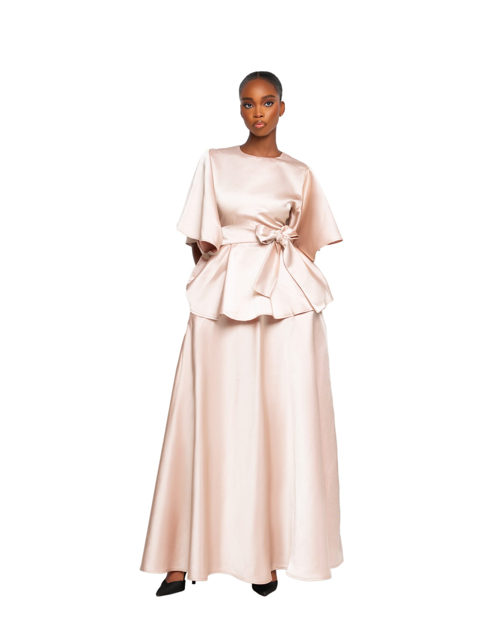 Peplum Top & Maxi Skirt Set